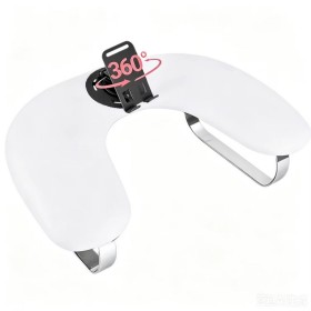 Reposabrazos Mariposa con soporte para móvil, blanco moteado, patas plateadas, 1 un