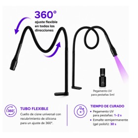 LED/UV Lámpara 10W con pedal para uñas y pestañas