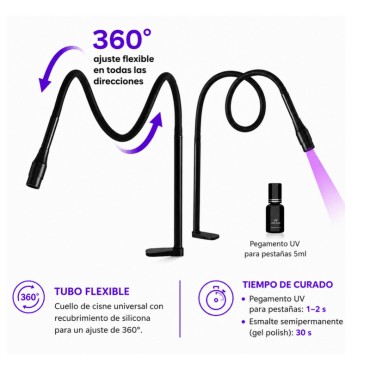 LED/UV Lámpara 10W con pedal para uñas y pestañas