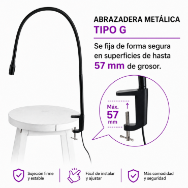 LED/UV Lámpara 10W con pedal para uñas y pestañas