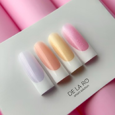 Base New France Shimmer 04 DE LA RO, base camuflaje, violeta claro con micro brillo, 15 ml