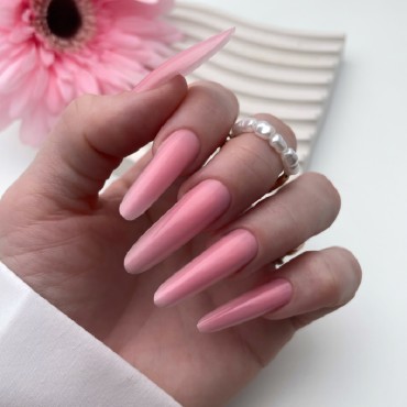 Base New France Shimmer 06 DE LA RO, base camuflaje, rosa con micro brillo, 12 ml