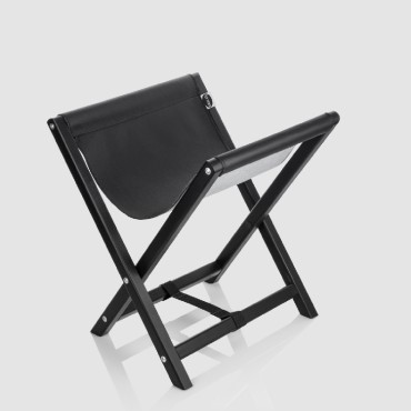 Soporte plegable para bolsos Air Max de polipiel negra con patas negras