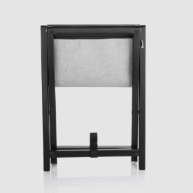 Soporte plegable para bolsos Air Max de polipiel negra con patas negras
