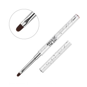NAILSOFTHEDAY Professional Brush Oval, pincel ovalado para gel de pelo sintético, 9 mm