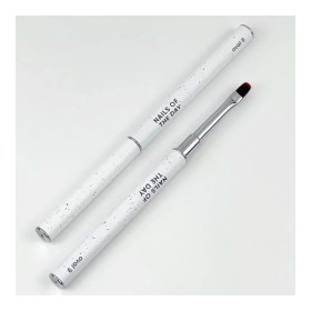NAILSOFTHEDAY Professional Brush Oval, pincel ovalado para gel de pelo sintético, 9 mm