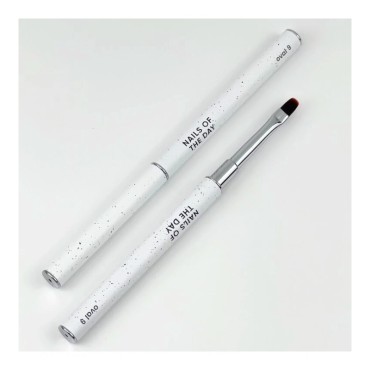 NAILSOFTHEDAY Professional Brush Oval, pincel ovalado para gel de pelo sintético, 9 mm