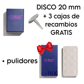 PROMO Podo Disco Ø20 mm de acero inoxidable con REGALO 3 cajas de recambios pulidores