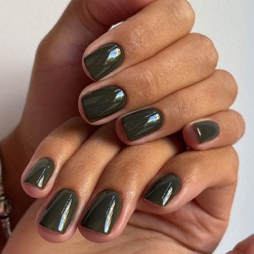Esmalte Permanente Dark 187, Verde oliva oscuro, 6 ml