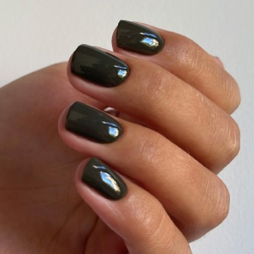 Esmalte Permanente Dark 187, Verde oliva oscuro, 6 ml