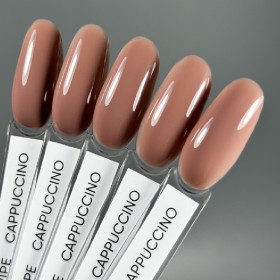 Capuccino Top DARK, top sin pegajosidad beige rosado con UV filtro, 10 ml