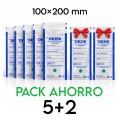 PACK AHORRO - 7 paquetes de Bolsas de esterilización Dezik 100x200 mm autosellantes, transparente, 700 uds (0,10 €/ud)