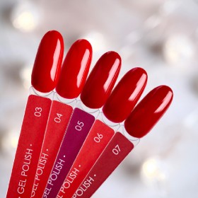 Gel Polish 003 DARK, esmalte semipermanente rojo vivo, 6 ml