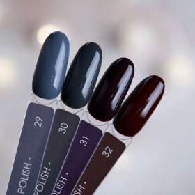 Gel Polish 030 DARK, esmalte semipermanente gris azulado oscuro, 6 ml