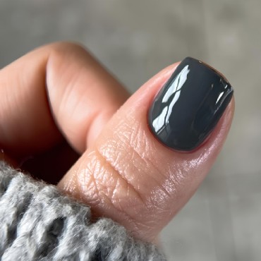 Gel Polish 030 DARK, esmalte semipermanente gris azulado oscuro, 6 ml