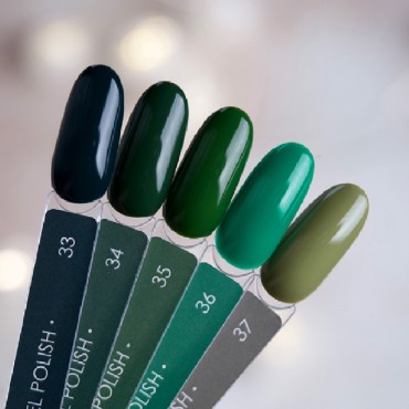 Gel Polish 035 DARK, esmalte semipermanente verde botella, 6 ml