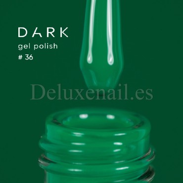 Gel Polish 036 DARK, esmalte semipermanente verde esmeralda, 6 ml