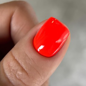 Gel Polish 052 DARK, esmalte semipermanente rojo anaranjado neón, 6 ml