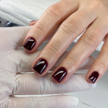 Gel Polish 081 DARK, esmalte semipermanente burdeos muy oscuro, 6 ml
