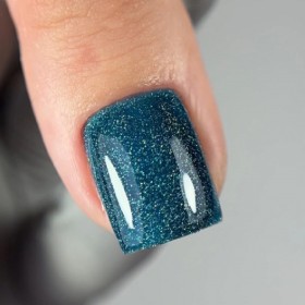 Gel Polish 121 DARK, esmalte semipermanente azul con microbrillo, 6 ml