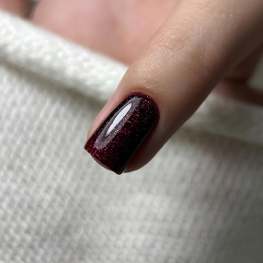 Gel Polish 122 DARK, esmalte semipermanente burdeos con microbrillo, 6 ml