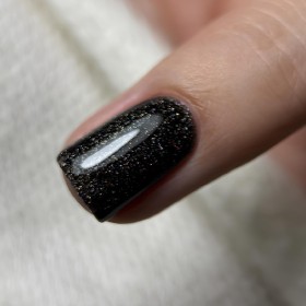 Gel Polish 127 DARK, esmalte semipermanente marrón oscuro con microbrillo, 6 ml