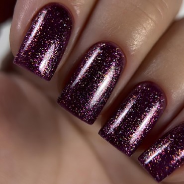 Gel Polish 129 DARK, esmalte semipermanente burdeos con microbrillo, 6 ml