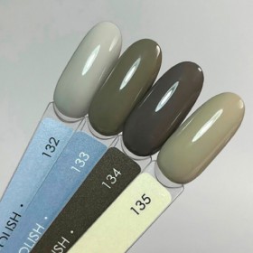 Gel Polish 132 DARK, esmalte semipermanente gris perla, 10 ml