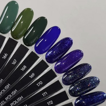 Gel Polish 168 DARK, esmalte semipermanente azul, 6 ml