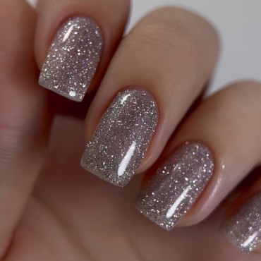 Gel Polish Flash 01 DARK, esmalte reflectante plata, 10 ml