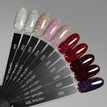Gel Polish Flash 01 DARK, esmalte reflectante plata, 10 ml