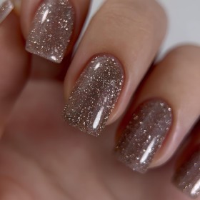 Gel Polish Flash 03 DARK, esmalte reflectante dorado, 10 ml
