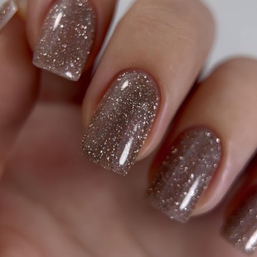 Gel Polish Flash 03 DARK, esmalte reflectante dorado, 10 ml