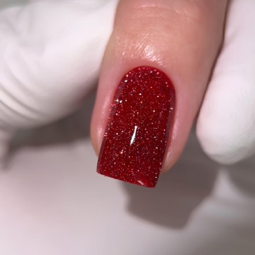 Gel Polish Flash 06 DARK, esmalte reflectante rojo, 10 ml
