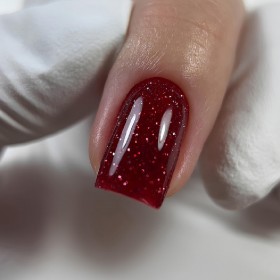 Gel Polish Flash 06 DARK, esmalte reflectante rojo, 10 ml