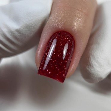 Gel Polish Flash 06 DARK, esmalte reflectante rojo, 10 ml