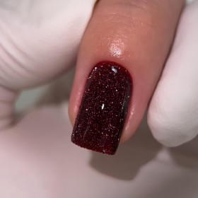 Gel Polish Flash 08 DARK, esmalte reflectante borgoña, 10 ml