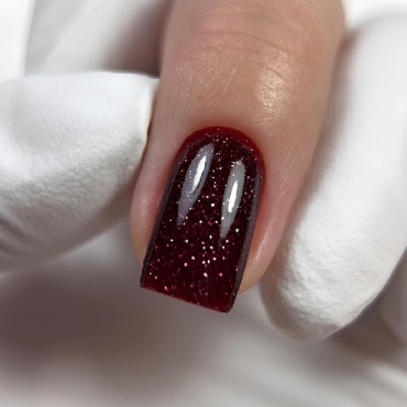 Gel Polish Flash 08 DARK, esmalte reflectante borgoña, 10 ml