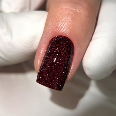 Gel Polish Flash 09 DARK, esmalte reflectante borgoña oscuro, 10 ml