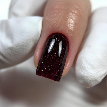 Gel Polish Flash 09 DARK, esmalte reflectante borgoña oscuro, 10 ml