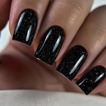 Gel Polish Flash 12 DARK, esmalte reflectante negro, 10 ml
