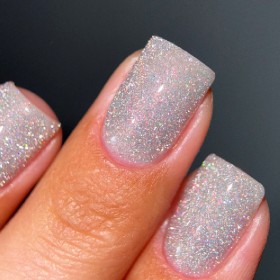 Gel Polish Flash 14 DARK, esmalte reflectante plata, 10 ml