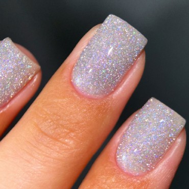Gel Polish Flash 16 DARK, esmalte reflectante plata, 10 ml