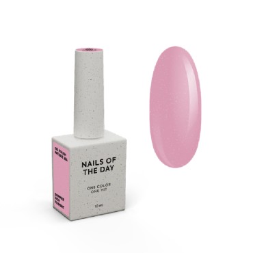 Gel Polish Antique 204 NAILSOFTHEDAY, esmalte semipermanente rosa empolvado con microbrillo, 10 ml