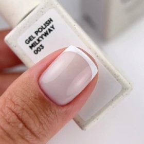 Gel Polish Milkyway 003 NAILSOFTHEDAY, esmalte semipermanente blanco lechoso, 10 ml