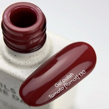 Gel Polish Tomato 130 NAILSOFTHEDAY, esmalte semipermanente rojo tomate oscuro, 10 ml