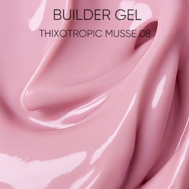 Thixotropic Mousse Gel 08 Amokey DE LA RO, gel constructor de color rosa, 15 gr