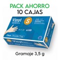PACK AHORRO - 10 cajas de Guantes de vinilo sin polvo Rubberex G.Touch 4,5 g, talla S, transparente, 1.000 uds (0,08 €/por serv)