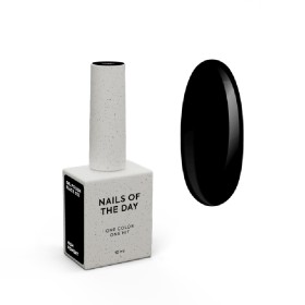 Gel Polish Black 33 NAILSOFTHEDAY, esmalte semipermanente blanco, 10 ml