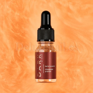 Aceite seco de cutícula con brillo Strawberry y Pepper DARK, 10 ml
